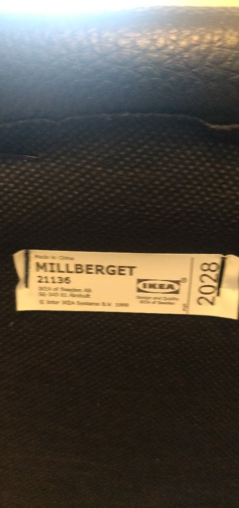 Bureau stoel millberget  IKEA, Ophalen, Zo goed als nieuw, Zwart, Bureaustoel
