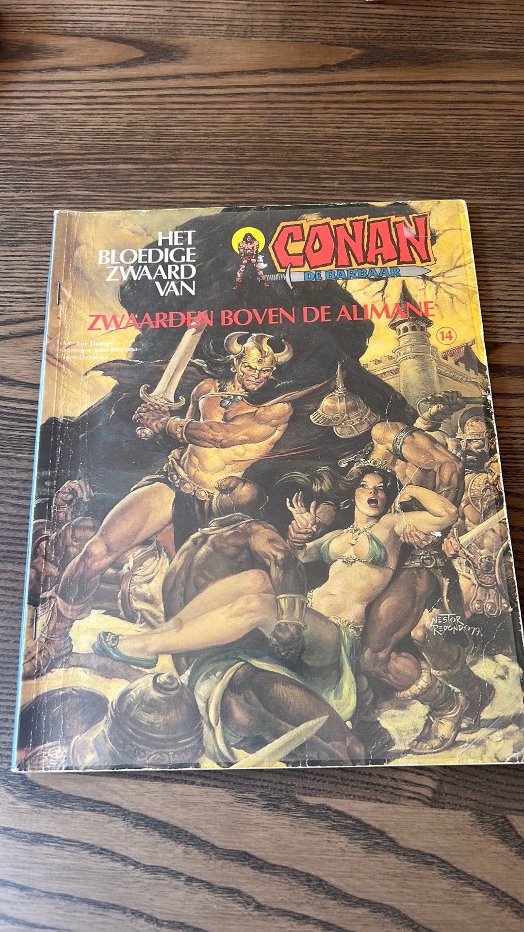 Het bloederige zwaard van conan de barbaar 14, Boeken, Stripboeken, Eén stripboek, Ophalen of Verzenden, Zo goed als nieuw