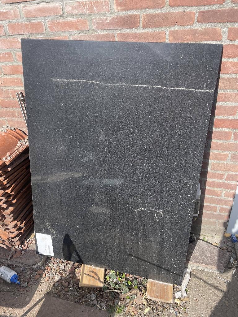 keukenblad eiland zwart graniet, Huis en Inrichting, Keuken | Keukenelementen, Ophalen, 50 tot 100 cm, Zo goed als nieuw, 25 tot 50 cm