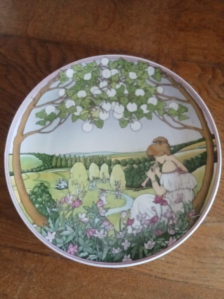 Te koop mooi gaaf wandbord villeroy en boch LENTE, Ophalen of Verzenden