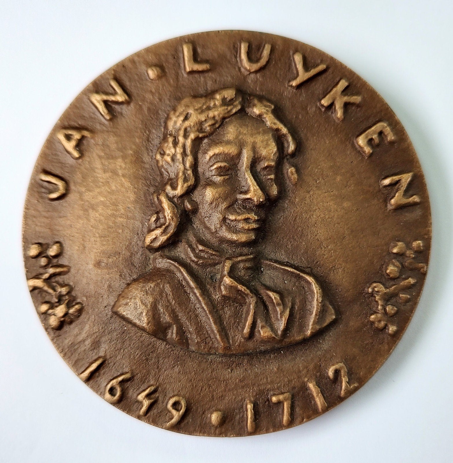 VPK Jan Luyken 1649-1712, Ophalen of Verzenden, Brons, Nederland