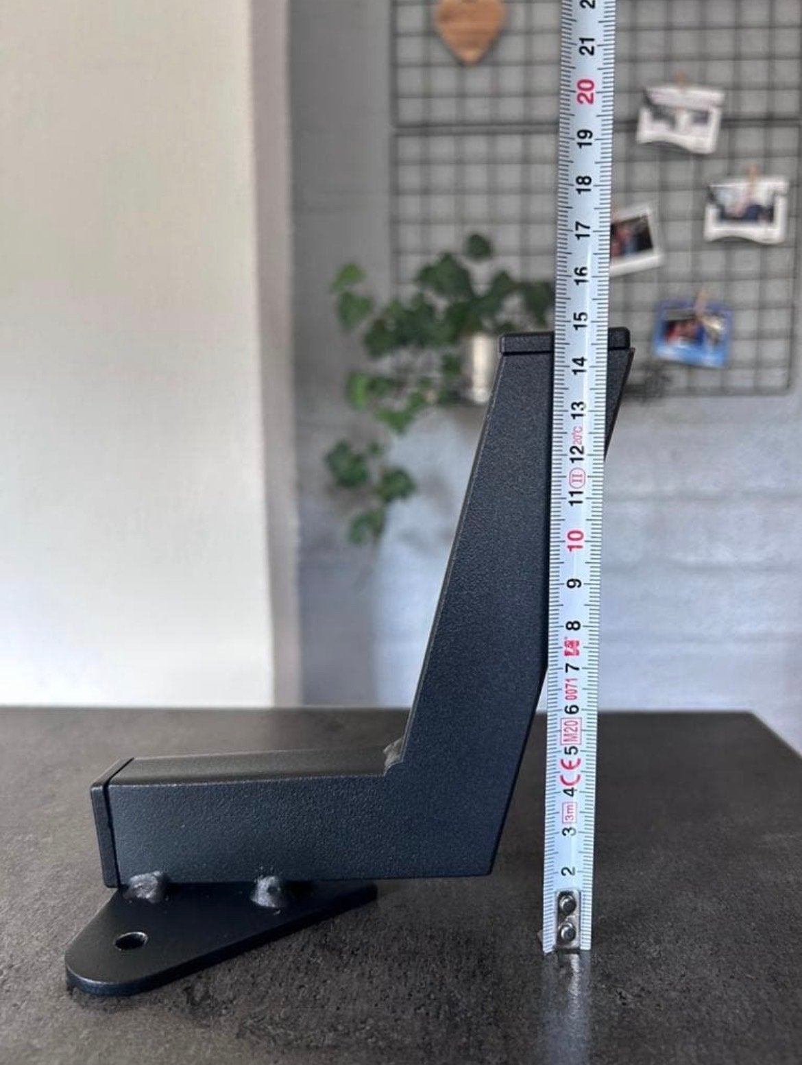 Zwarte metalen stoel/bank poot, 15 cm hoog, Huis en Inrichting, Ophalen of Verzenden, Zo goed als nieuw, Metaal