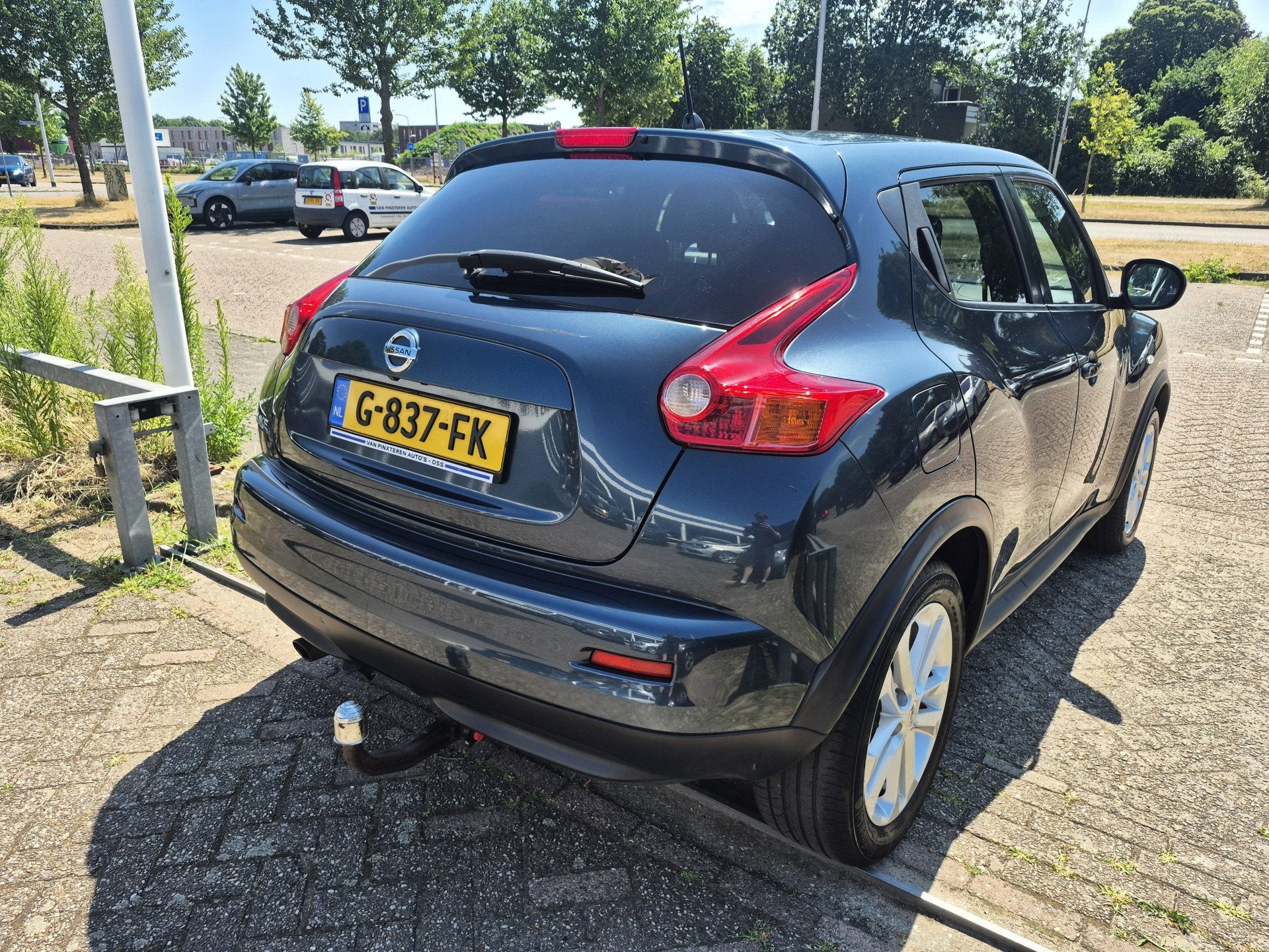 Nissan Juke 1.6 Acenta TREKHAAK (bj 2011), Auto's, Nissan, Euro 5, Stof, 4 cilinders, Blauw