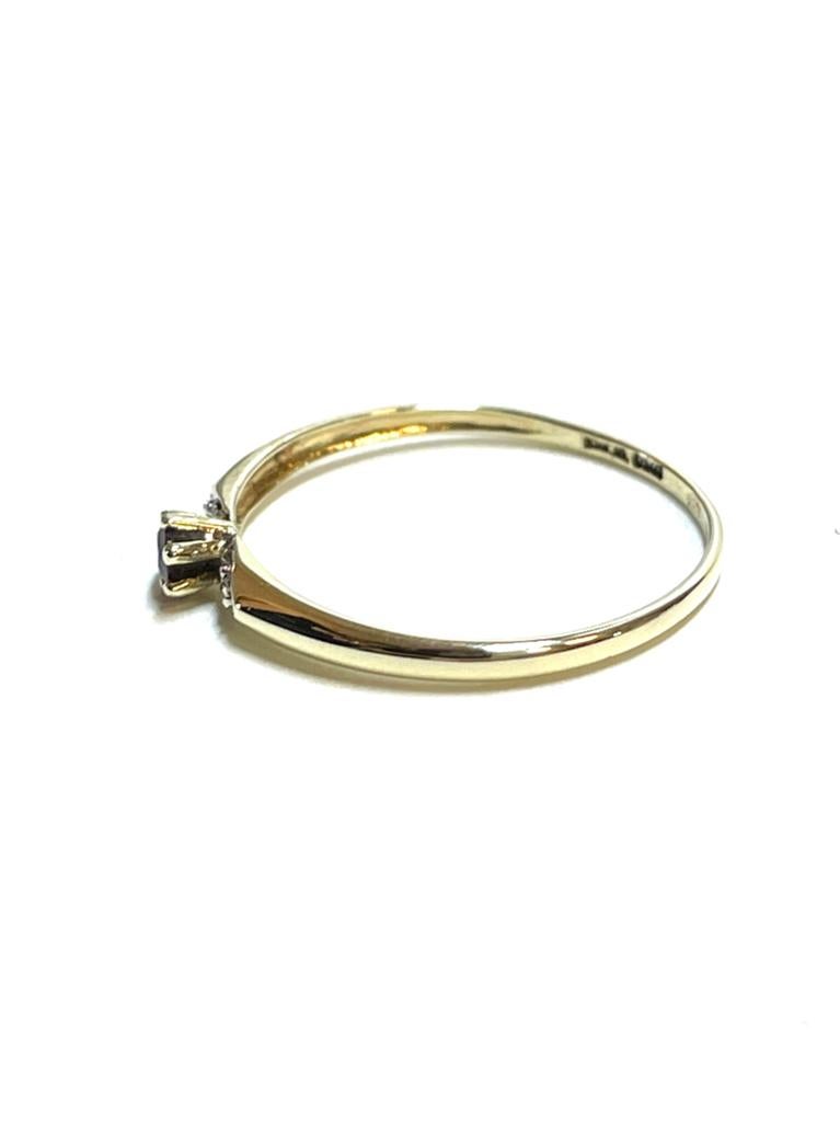 14k gouden ring met een robijn en diamanten, -, -, Ophalen of Verzenden, Dame