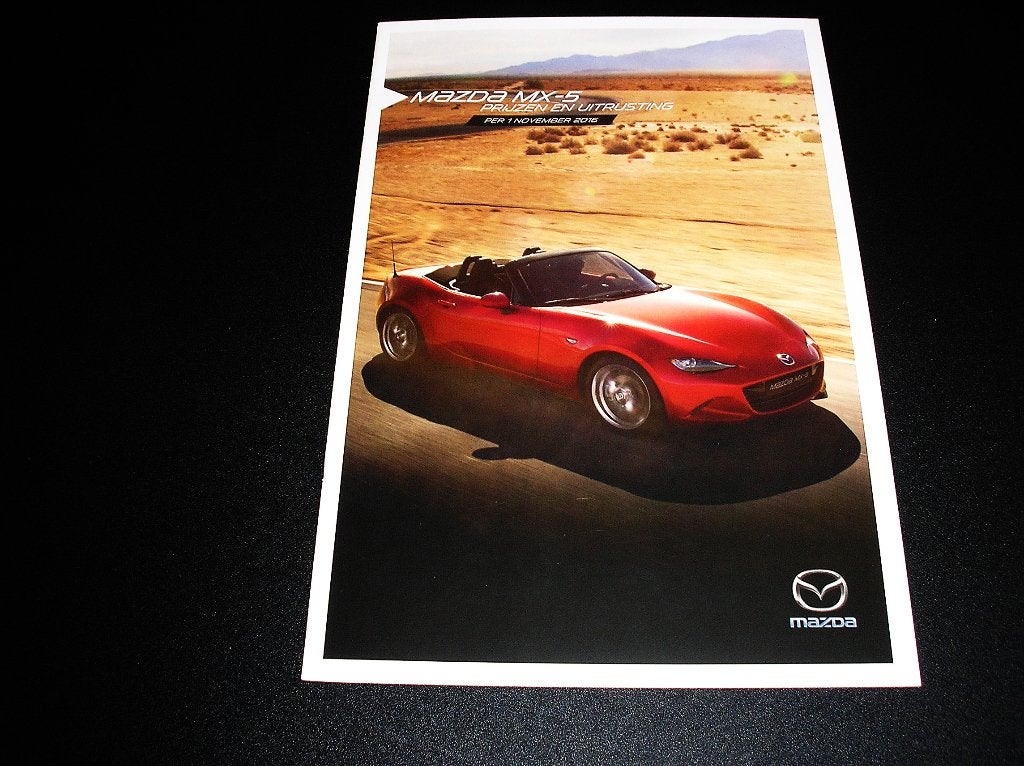 Mazda MX-5, prijzen, uitrusting, dealeropties, nov. 2016, Ophalen of Verzenden, Zo goed als nieuw, Mazda