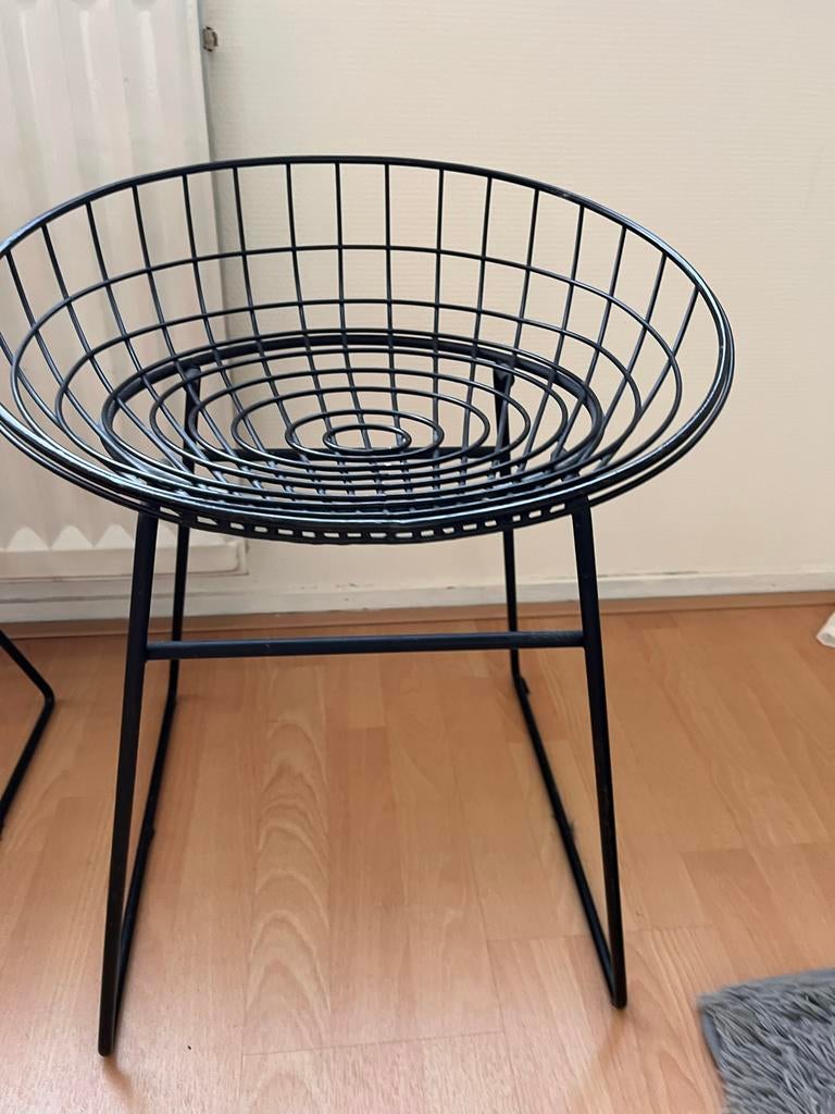 Set van 2 zwarte metalen Pastoe krukken van Cees Braakman, Ophalen, Gebruikt, Twee, Zwart