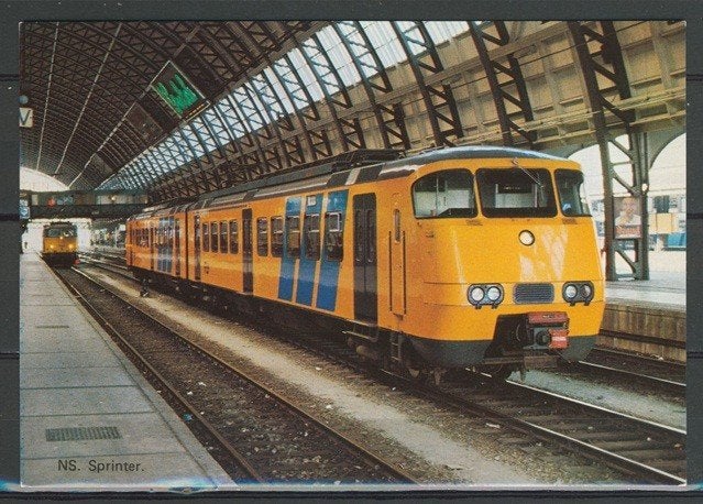 NS Sprinter Foto-Ansichtkaart Trein t-50 jdu, Verzenden, Zo goed als nieuw, Trein, Kaart of Prent