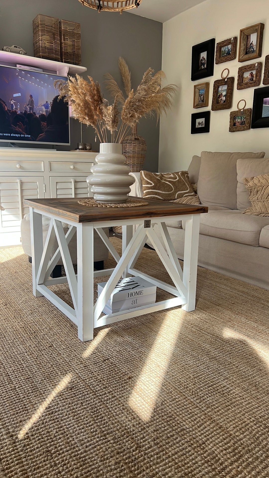 Riviera Maison bijzettafel, 45 tot 60 cm, Minder dan 55 cm, Gebruikt, Rond