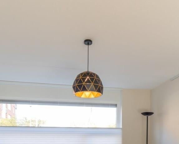 Hanglamp Niels zwart, metaal, Ø40cm, Modern, industrieel, Ophalen of Verzenden, Zo goed als nieuw, Metaal