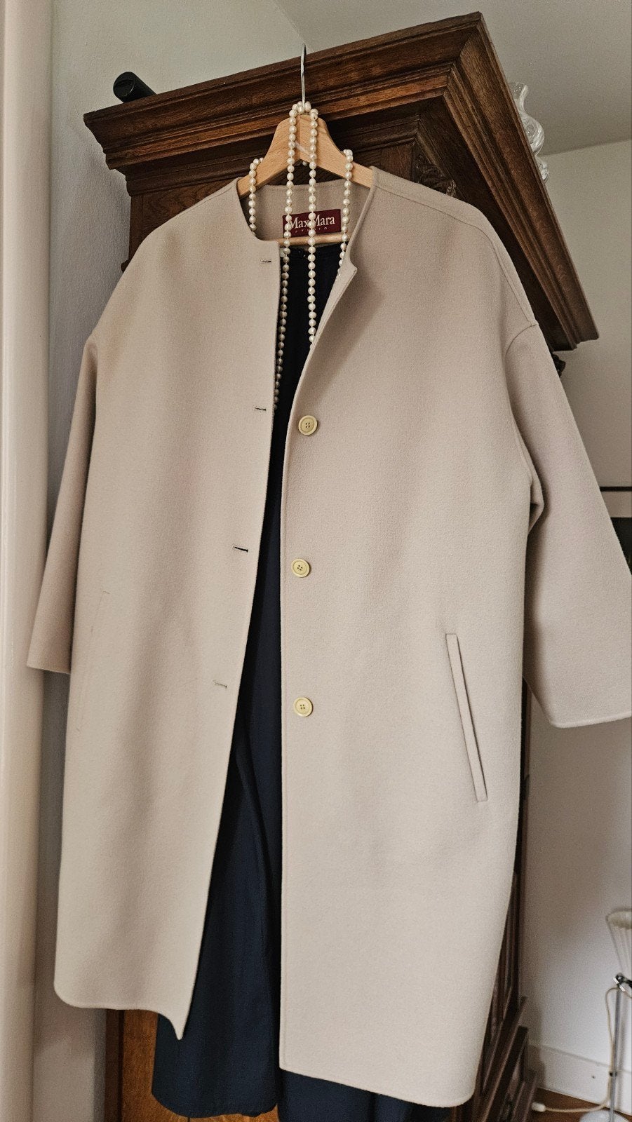 zgan Max Mara jas mt 42, 44 wijd model, Ophalen, Zo goed als nieuw, Maat 42/44 (L)