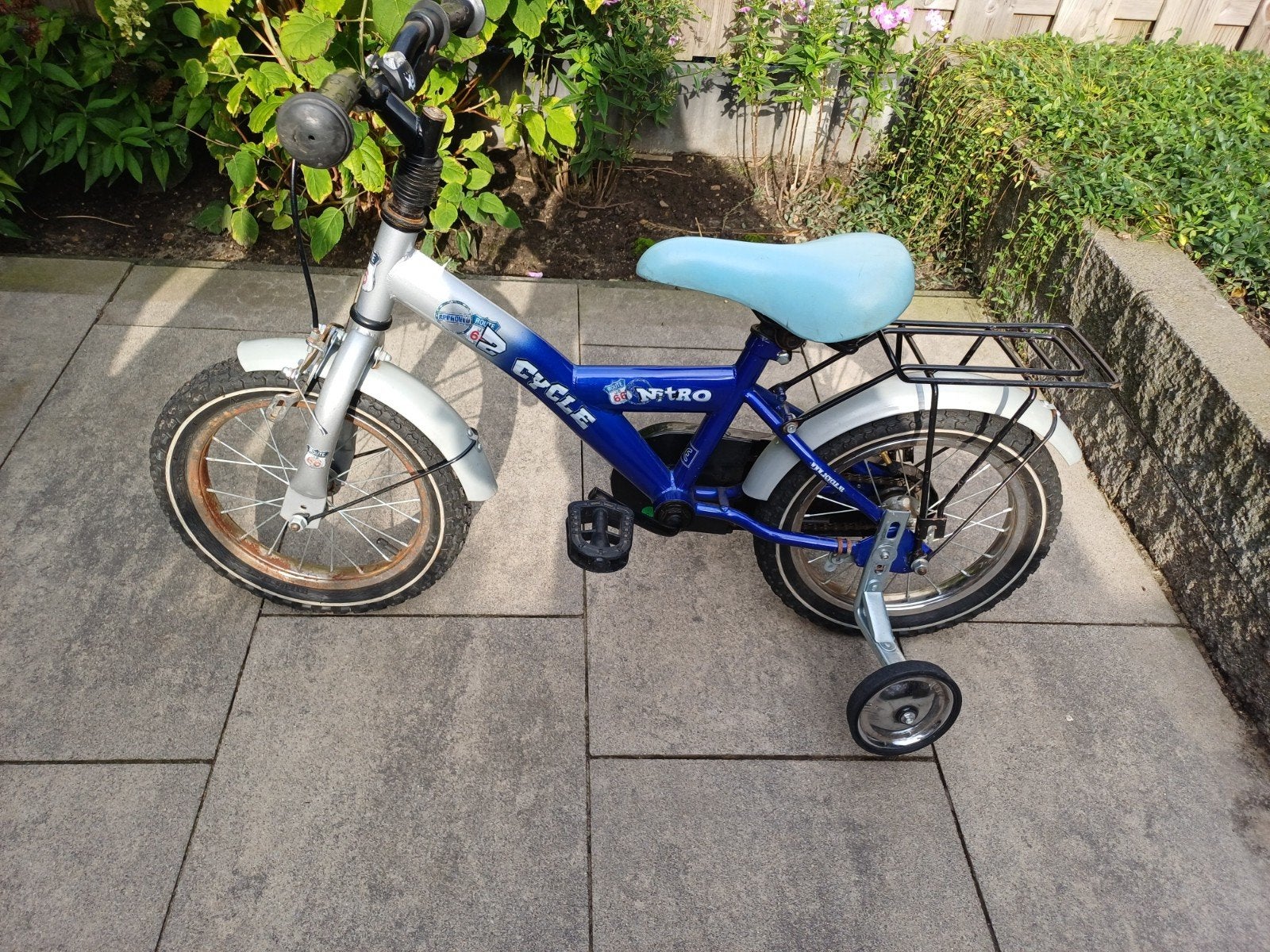 Kinderfiets Nitro Cycle met zijwieltjes - 14 inch, Ophalen, Zijwieltjes, Gebruikt, Nitro Cycle