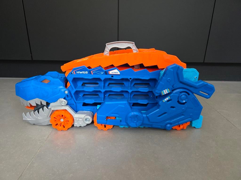 Hot Wheels Ultimate Garage T-Rex Transporter, Ophalen, Zo goed als nieuw, Jongen of Meisje