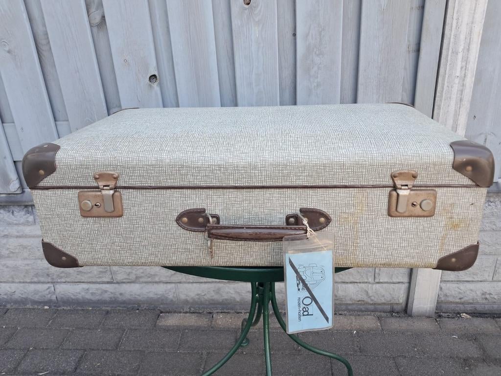 Vintage Koffer Jaren 50, 60 tot 70 cm, Overige materialen, Gebruikt, Ophalen of Verzenden