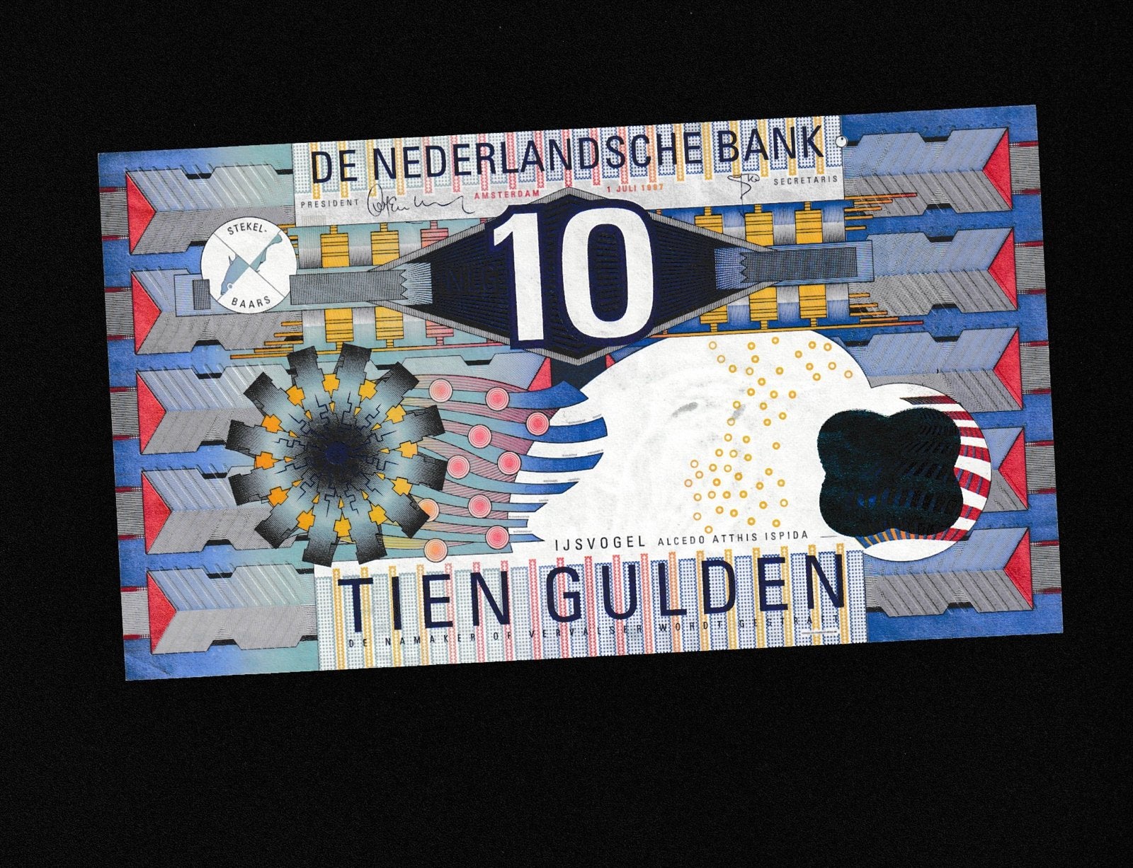 Nederlands 10 Gulden Biljet - IJsvogel (1997), Postzegels en Munten, Ophalen, 10 gulden, Los biljet