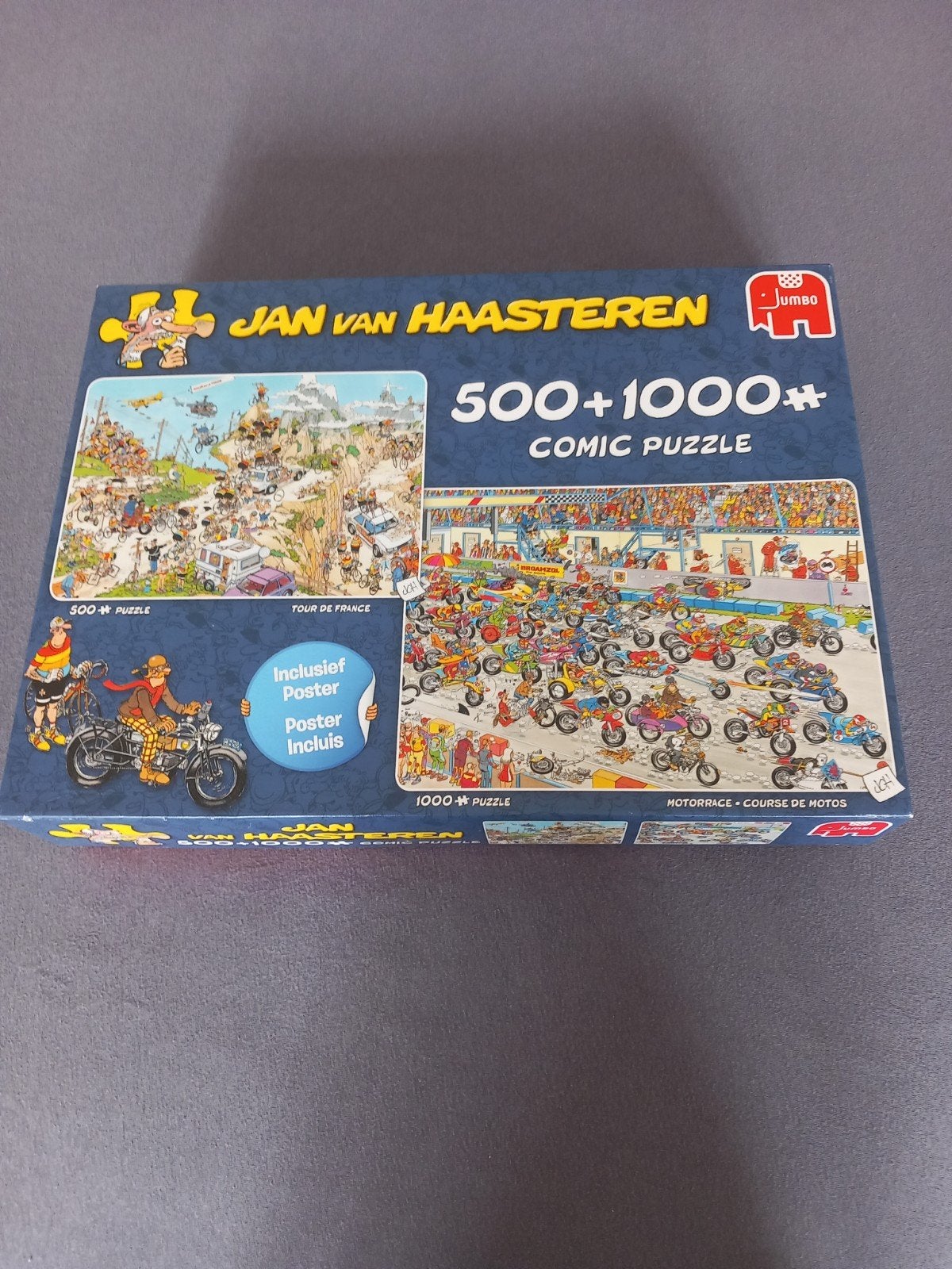 Jan van Haasteren 500+1000 stukjes Comic Puzzel, Ophalen of Verzenden, Meer dan 1500 stukjes, Zo goed als nieuw, Legpuzzel