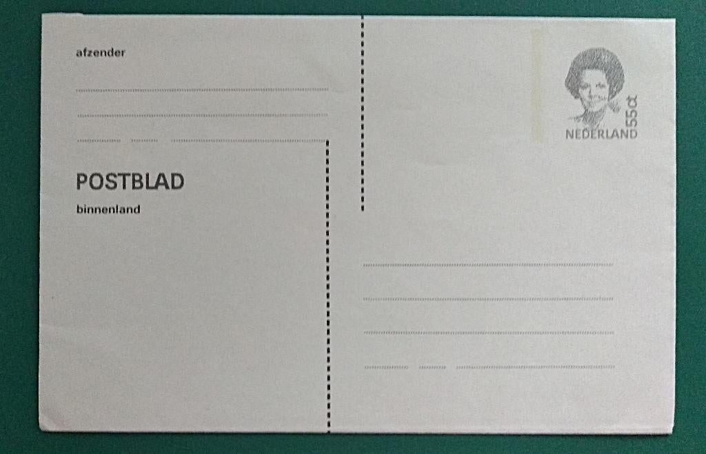 Postblad Koningin Juliana 55 cent G.25 1982 ongebruikt, Postzegels en Munten, Verzenden, Briefkaart
