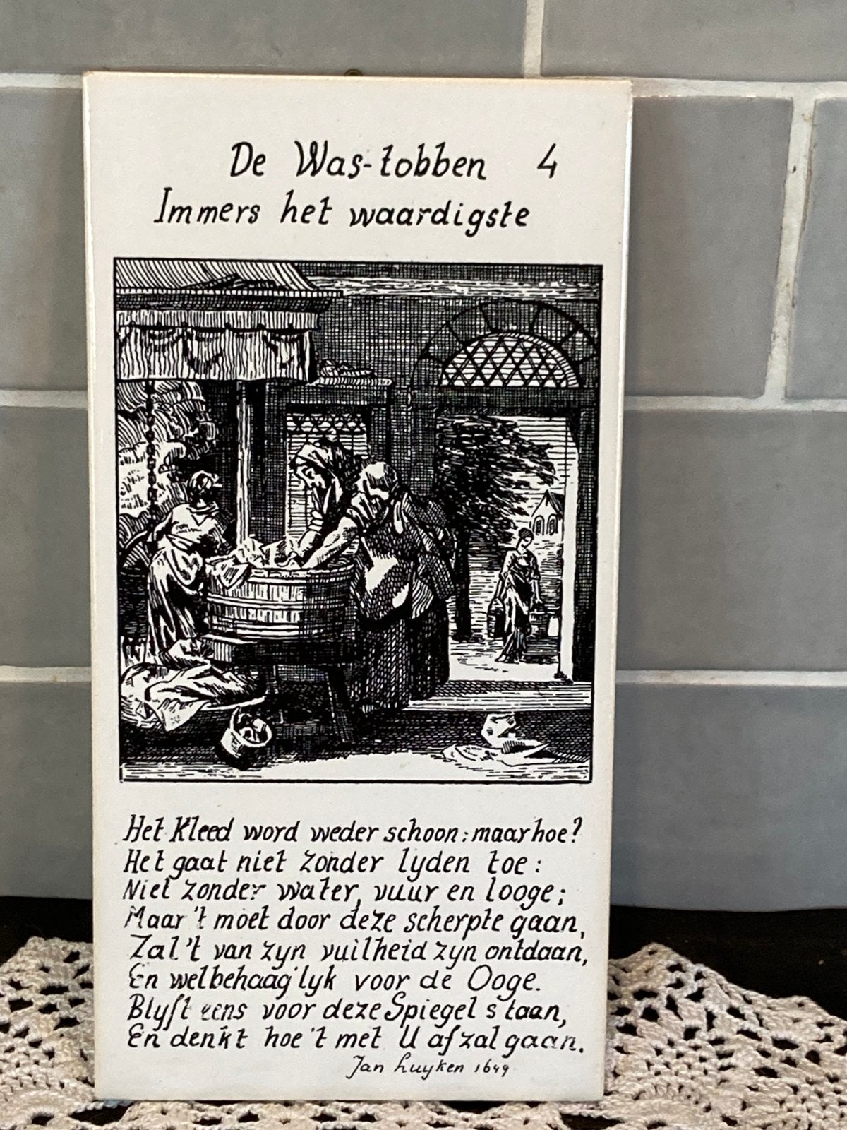 Tegel De Wastobbe, Jan Luyken (270526), Antiek en Kunst, Ophalen of Verzenden