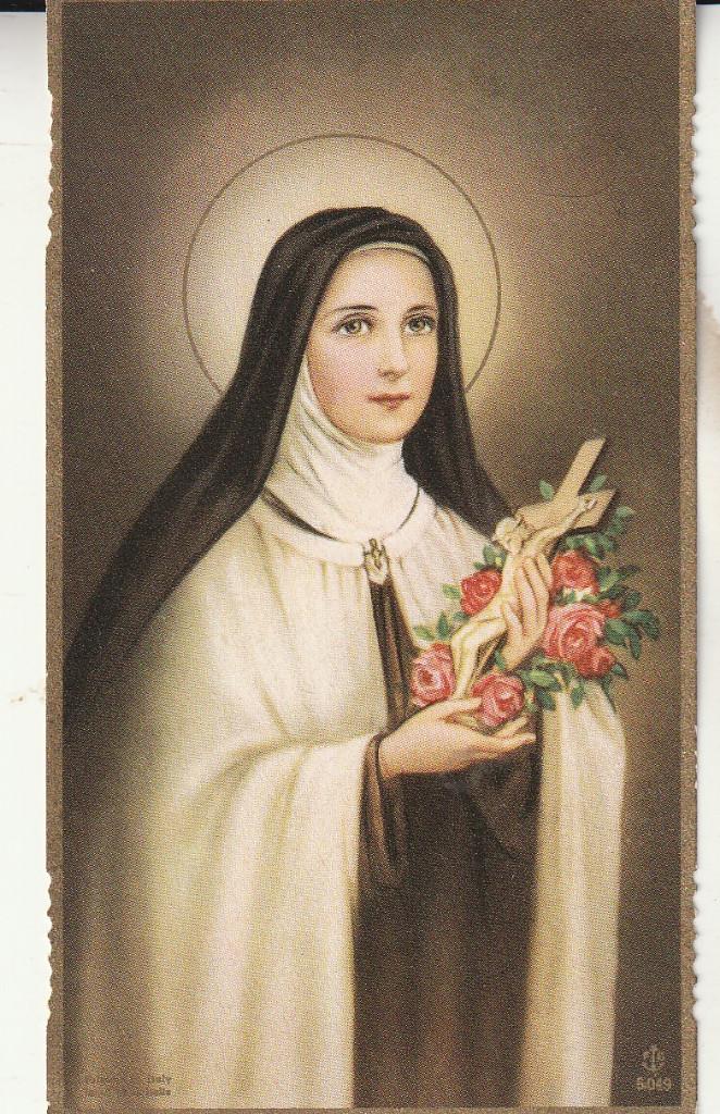 Prent heilige Theresia van Lisieux, Ophalen of Verzenden, Zo goed als nieuw, Kaart of Prent, Christendom | Katholiek