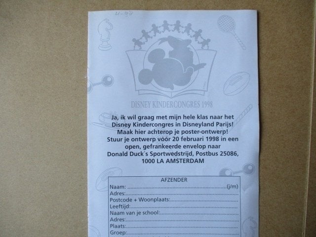 adv9722 donald duck weekblad bijlage 111, Eén stripboek, Ophalen, Gelezen