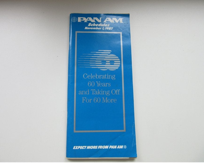 Pan Am timetable nov 1987, Verzenden, Gebruikt, Schaalmodel