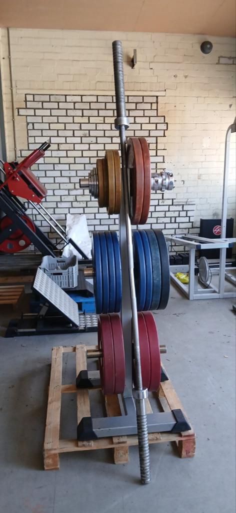 324kg olympische schijven+ stang en rek, Sport en Fitness, Fitnessmaterialen, Ophalen, Overige typen
