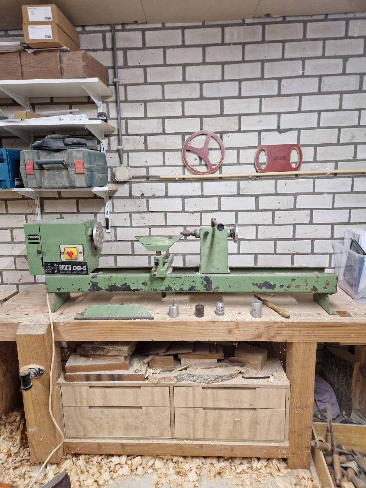 Houtdraaibank Emco DB-5 t.e.a.b., Ophalen, Gebruikt, Houtdraaibank, 500 tot 1000 mm