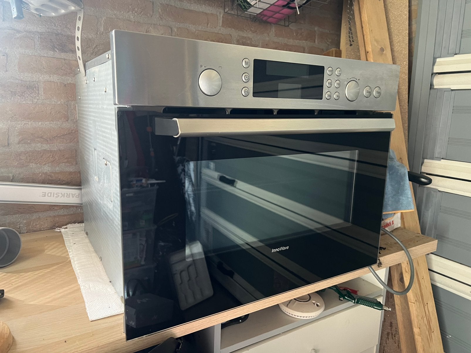 Inbouw combi oven met magnetron functie, Witgoed en Apparatuur, Ovens, Ophalen, 45 tot 50 cm, Gebruikt, Bosch