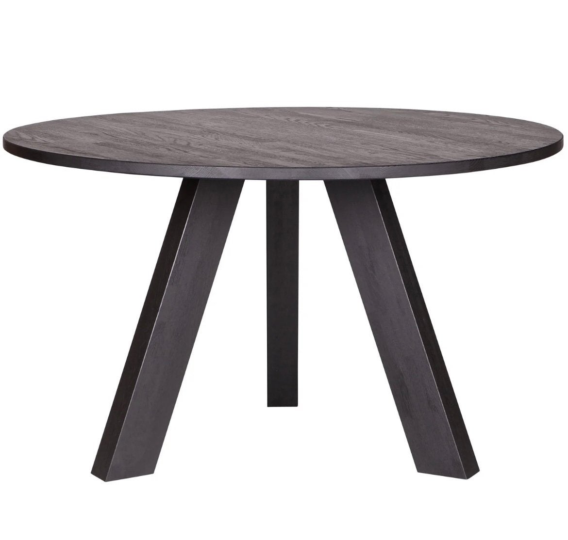 Eettafel WOOOD Rhonda Ø129 cm, Ophalen, 100 tot 150 cm, Zo goed als nieuw, Eikenhout