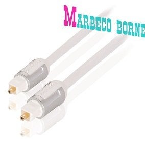 Digitale Audiokabel TosLink Male - TosLink Male 2.00 m Wit, Nieuw, 2 tot 5 meter, Optische kabel, Info@marbeco.nl