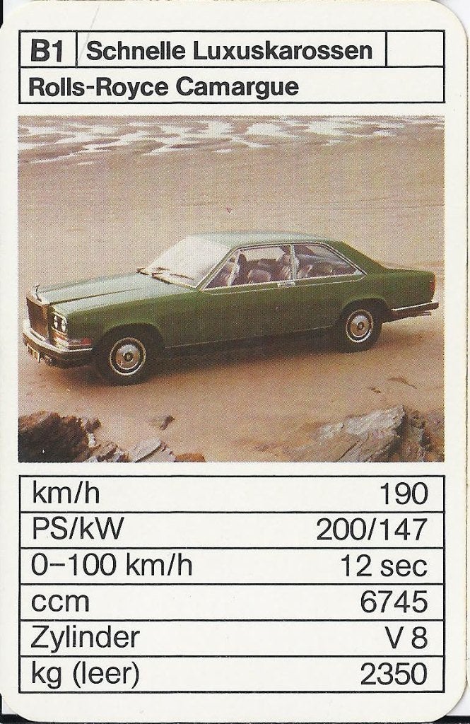 C316 autokaartje B1 rolls-royce camargue, Ophalen of Verzenden, Zo goed als nieuw, Auto's