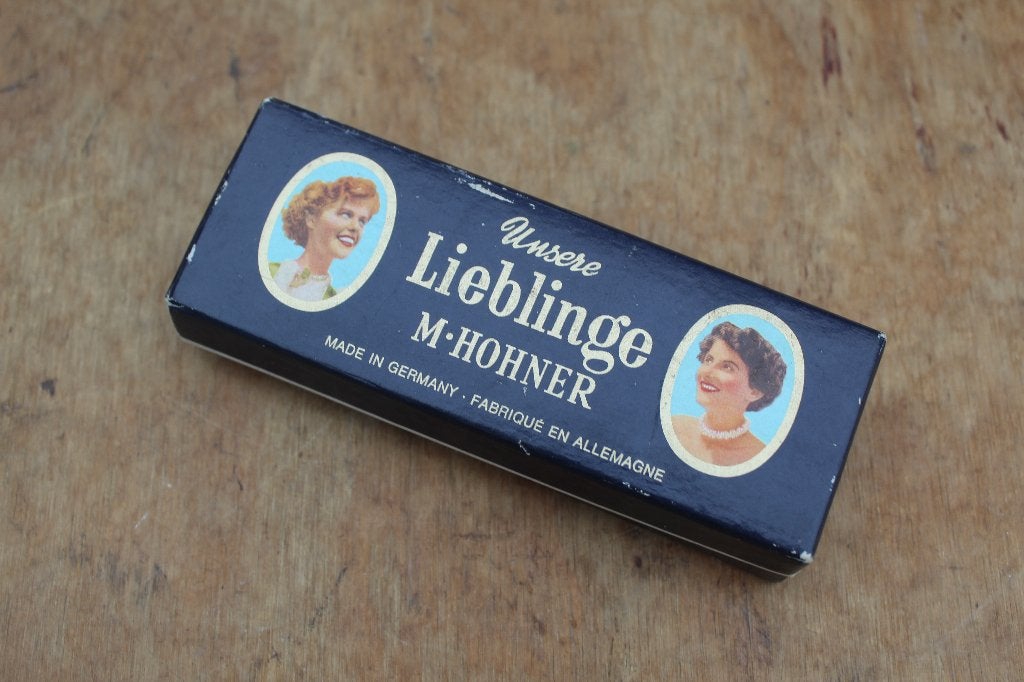 + Duitse Mondharmonica Unsere Liebling Met Doosje +, Verzamelen, Militaria | Tweede Wereldoorlog, Duitsland, Ophalen of Verzenden