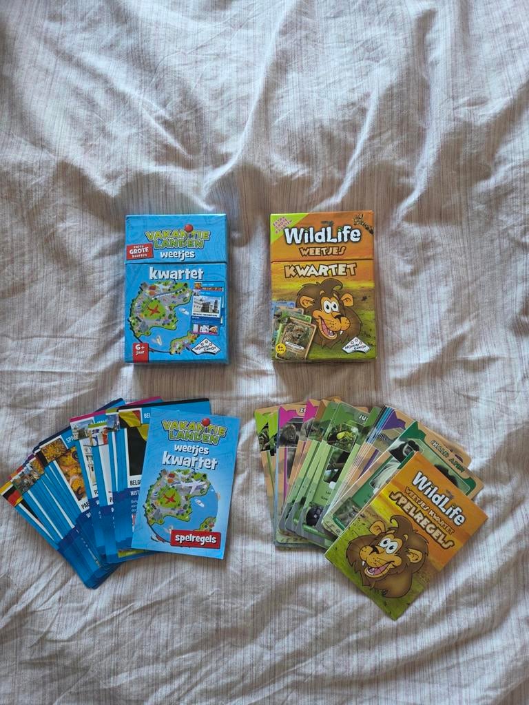 Kwartetspellen: Vakantielanden & Wildlife Weetjes, Een of twee spelers, Ophalen of Verzenden, Zo goed als nieuw, Identity Games