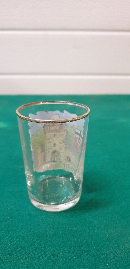 borrelglas duits uhrweiler obertor, Verzamelen, Glas en Borrelglaasjes, Ophalen of Verzenden, 'T Olde Gre-j, Info@toldegrej.nl