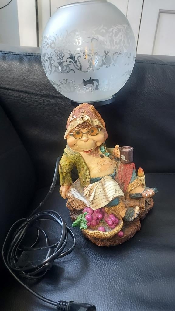 Mooie Laaf Lamp, Ophalen of Verzenden, Zo goed als nieuw, Beeldje of Poppetje