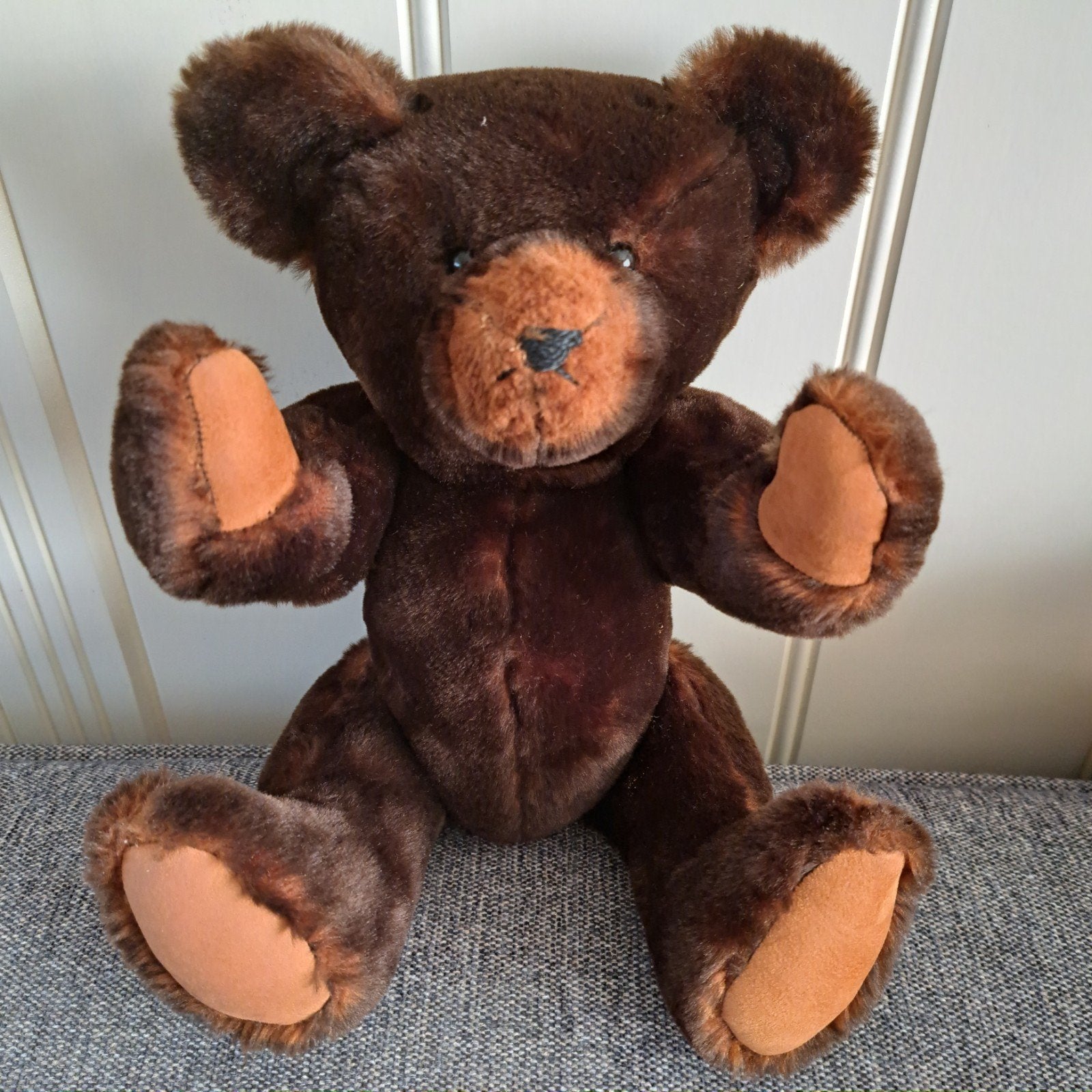 Oude zittende teddybeer - 24cm, Ophalen of Verzenden, Gebruikt, Overige typen