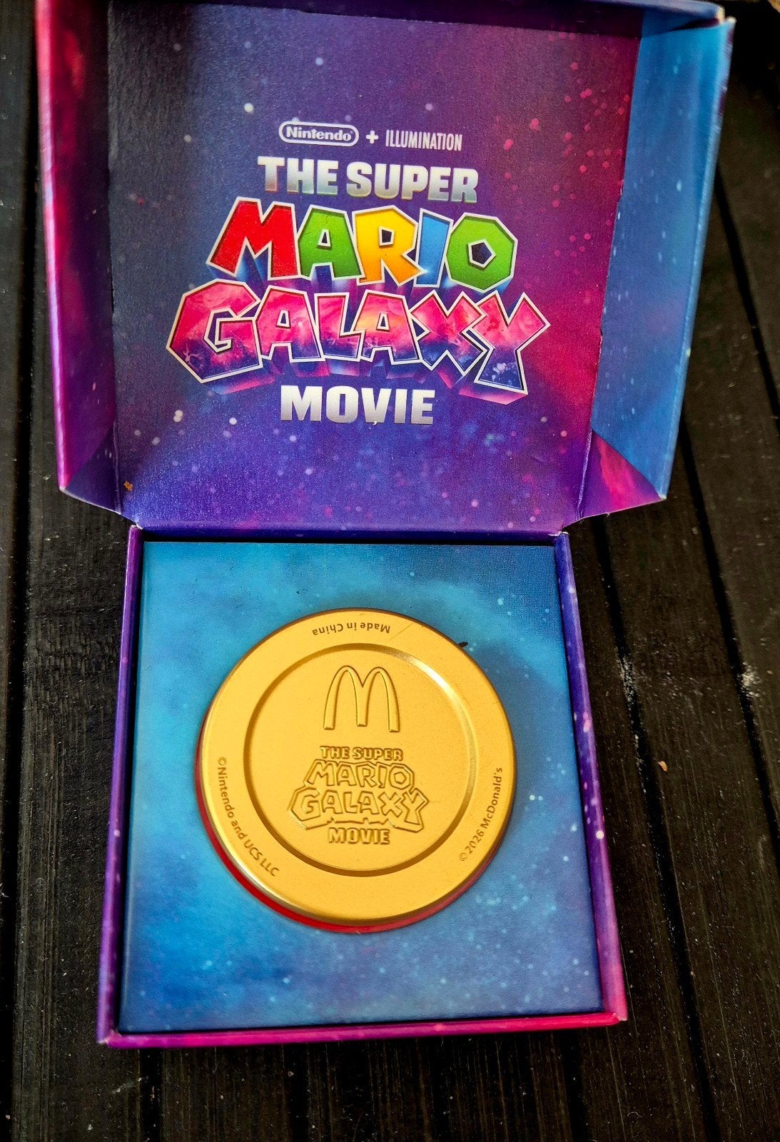 Super Mario Galaxy Movie McDonald's munt, Ophalen of Verzenden, Zo goed als nieuw, Jongen of Meisje