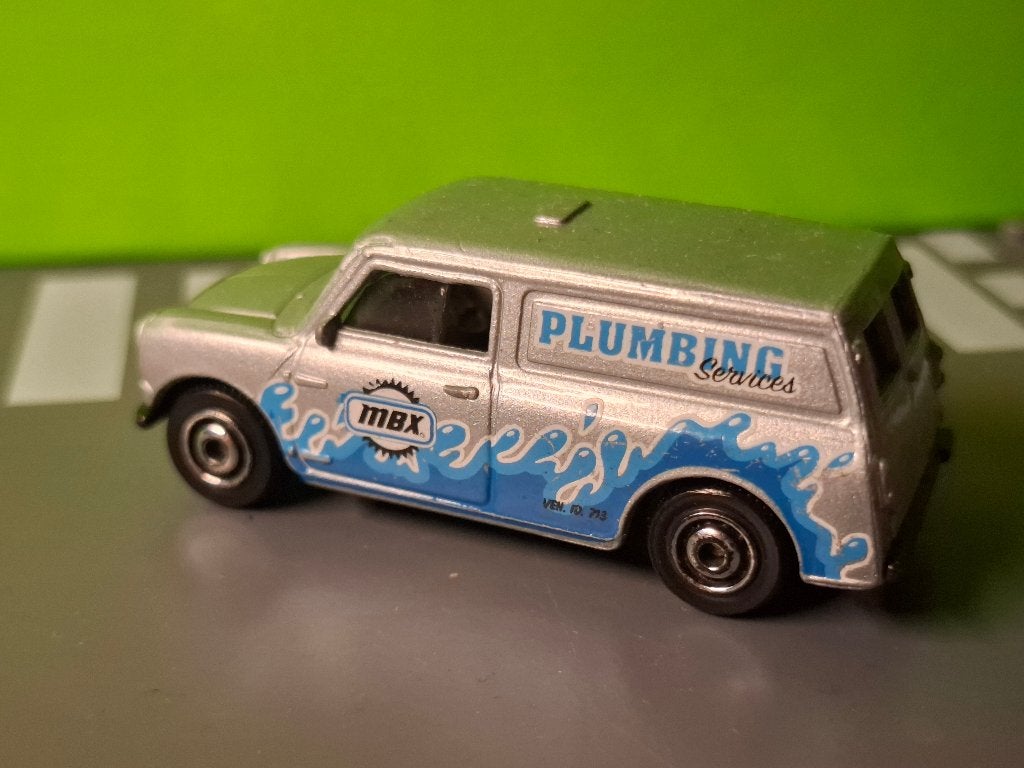 Matchbox - 1965 Austin Mini Van [zilver] 1/51 2, Ophalen of Verzenden, Gebruikt, Auto