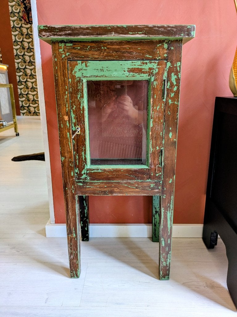 Vitrinekast Drankkast Indiase Look, Ophalen, Minder dan 50 cm, Indiaas, X