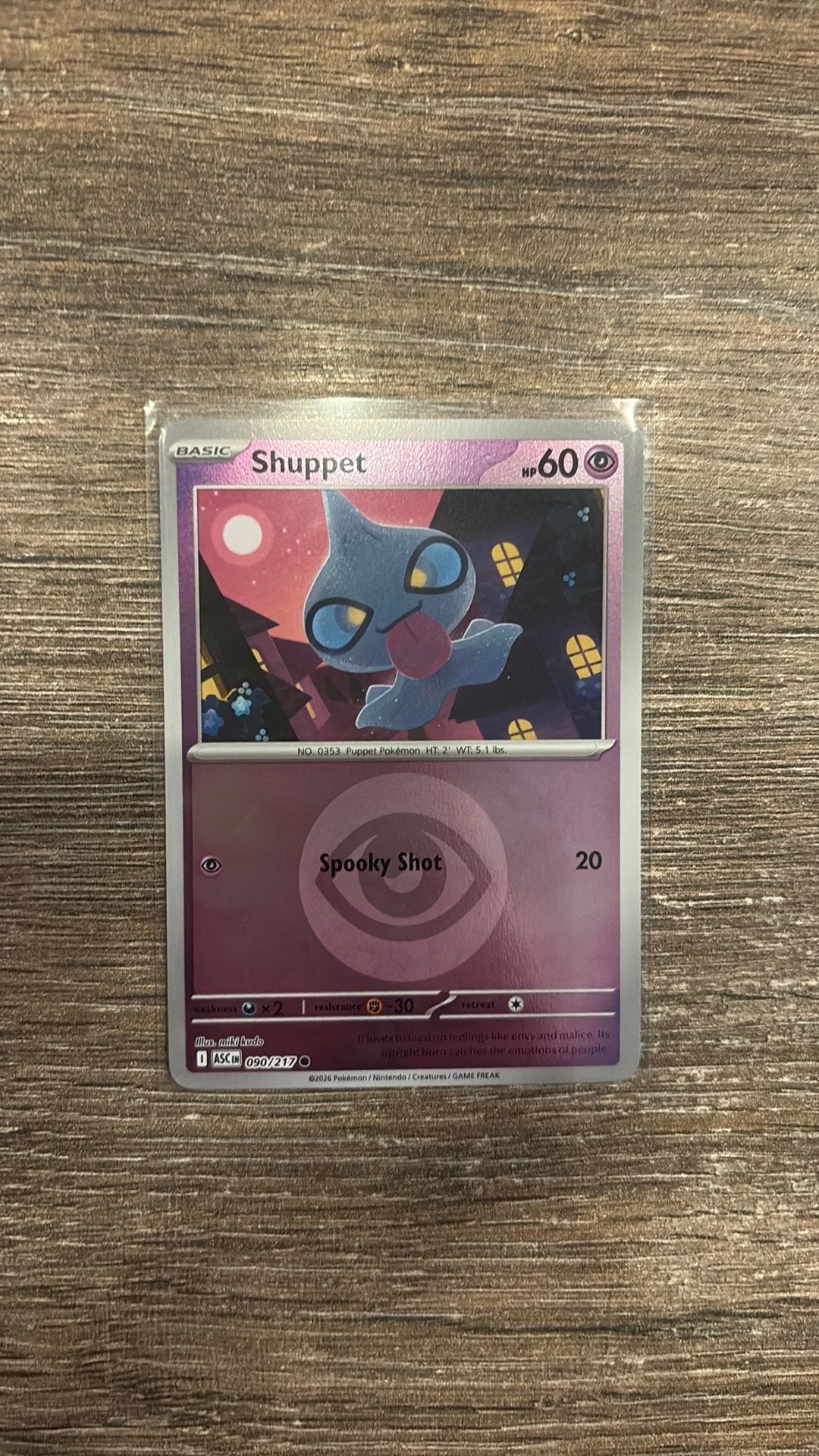 ASC Shuppet 090/217 Energy Reverse holo, Hobby en Vrije tijd, Verzamelkaartspellen | Pokémon, Ophalen of Verzenden, Zo goed als nieuw