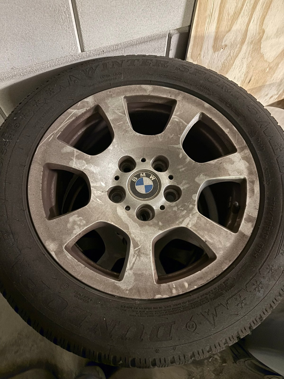 Set originele bmw velgen + banden voor 5 serie, Auto-onderdelen, Banden en Velgen, Ophalen, Gebruikt, 16 inch, Banden en Velgen