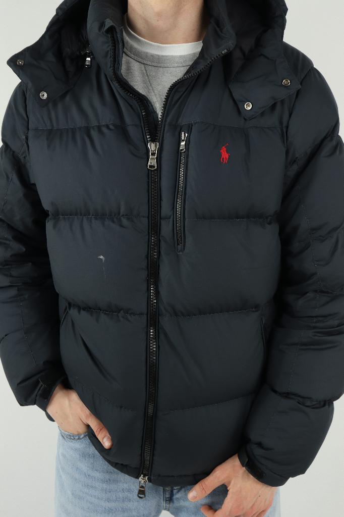 Ralph Lauren puffer winterjas gewatteerd - L, Kleding | Heren, Jassen | Winter, Gedragen, Maat 52/54 (L), Zwart, Ophalen of Verzenden