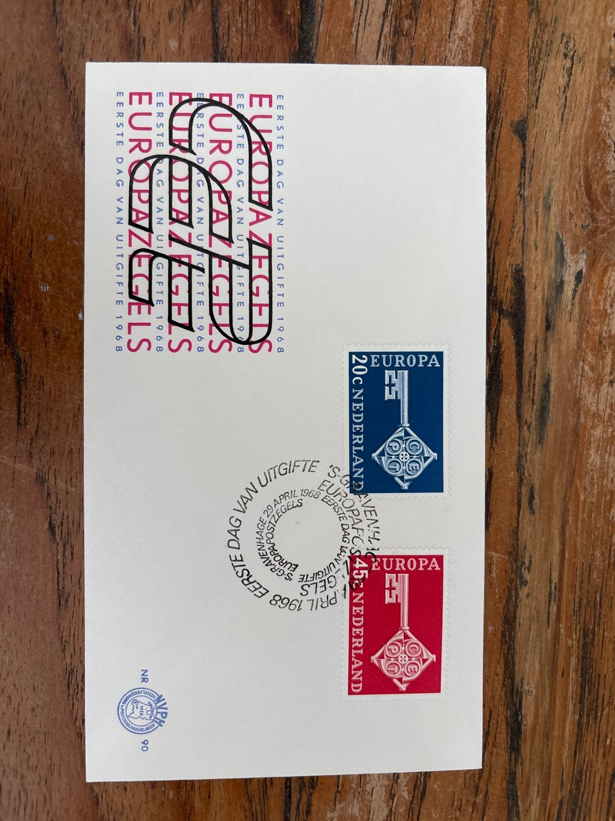 Europa CEPT 1968 Eerste Dag Envelop Nederland, Ophalen of Verzenden, Onbeschreven, Nederland
