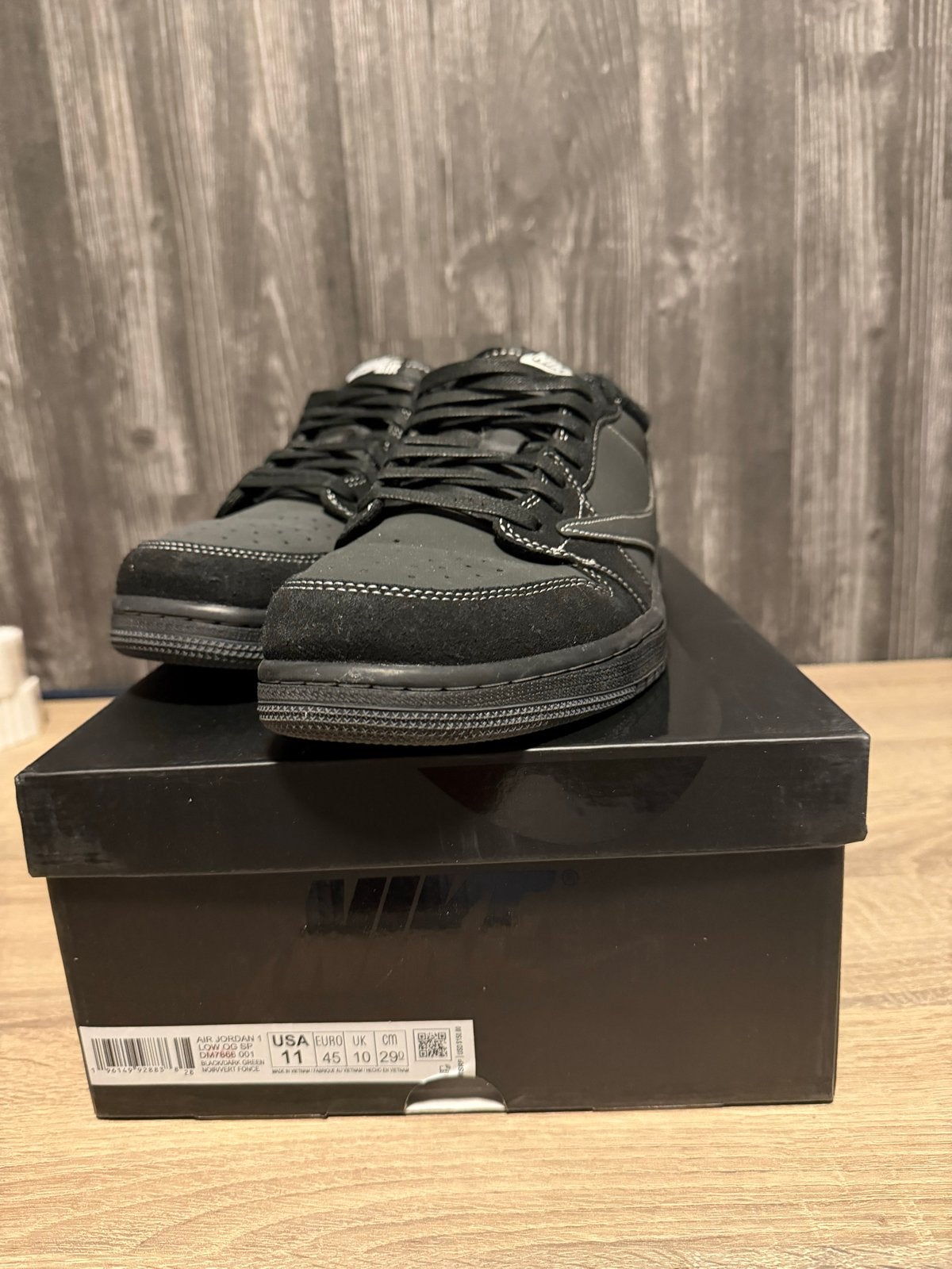 Nike Air Jordan 1 Low Travis Scott Black Phantom, Ophalen of Verzenden, Nieuw, Zwart, Sneakers of Gympen