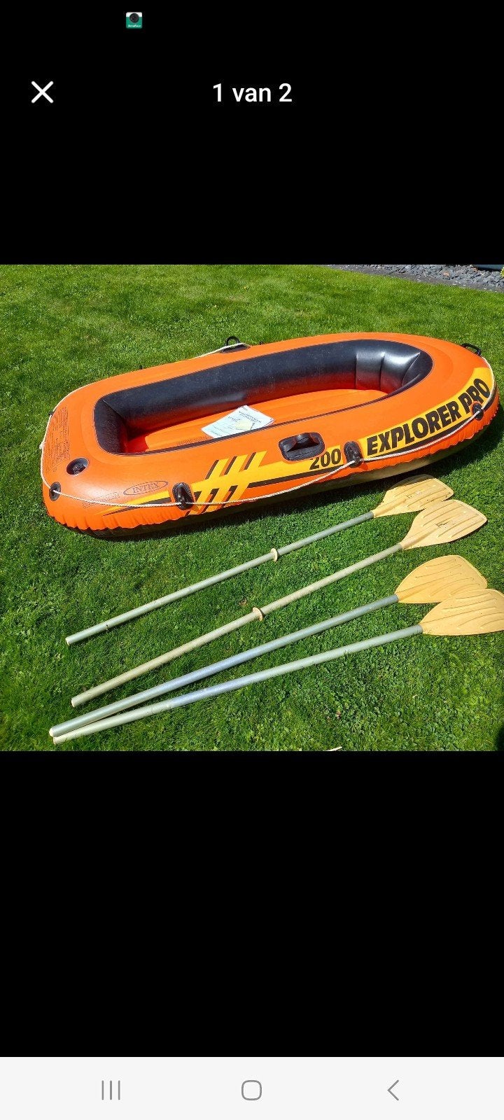 Intex Explorer Pro 200 opblaasboot met peddels, Ophalen, Gebruikt