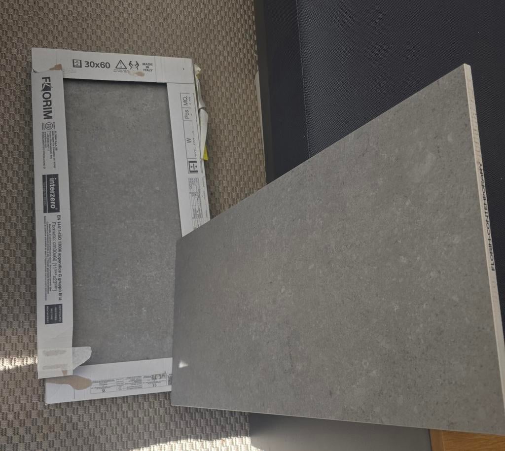 WC/douche tegels 40x60 licht grijs - 4 pakken, Doe-het-zelf en Verbouw, Tegels, 40 tot 60 cm, 40 tot 60 cm, Nieuw, Ophalen of Verzenden