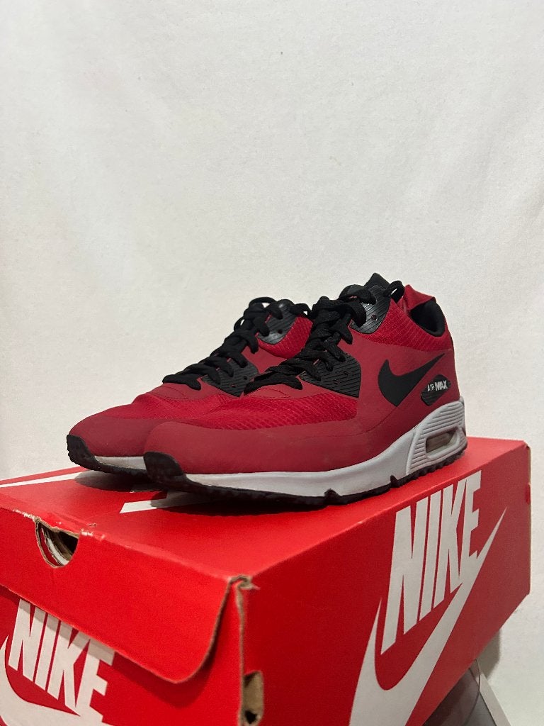 ALS NIEUW! Maat 43 - Nike Air Max 90 Mid Winter Gym Red, Overige kleuren, Verzenden, Nike, Nike