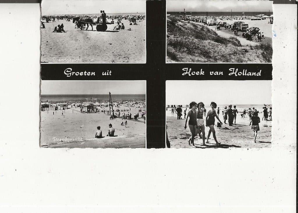 Hoek van Holland Vierluik met strandgezicht 27-7-1964, Ophalen of Verzenden, 1960 tot 1980, Gelopen, Zuid-Holland