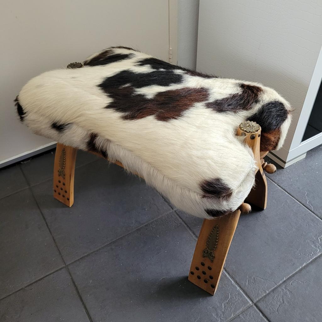 Vintage 1950s kamelen krukje zadel, Minder dan 50 cm, Gebruikt, 50 tot 75 cm, Ophalen of Verzenden