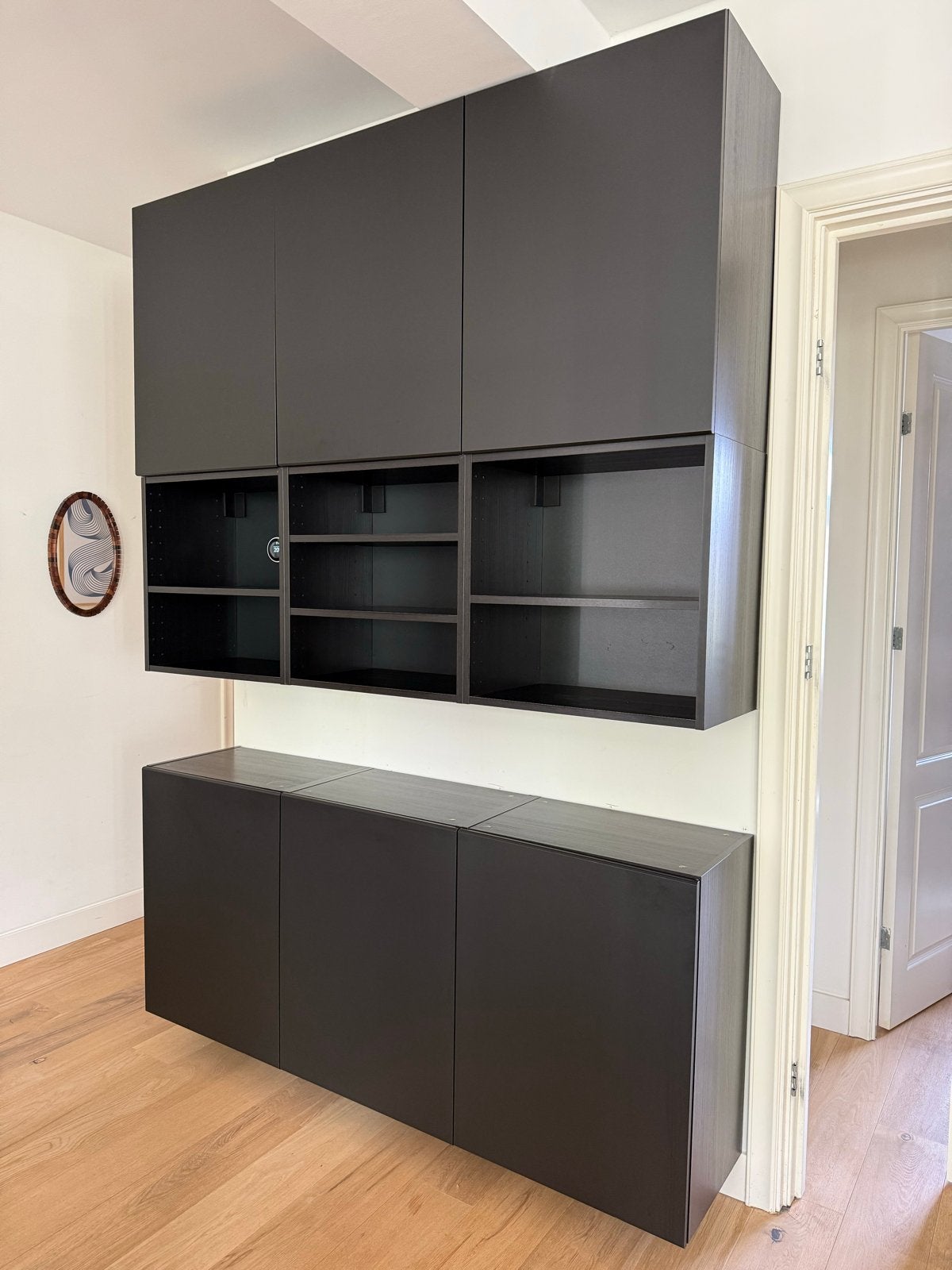 IKEA Metod Kastenset zwart met deuren en ophangrails, Ophalen, Gebruikt