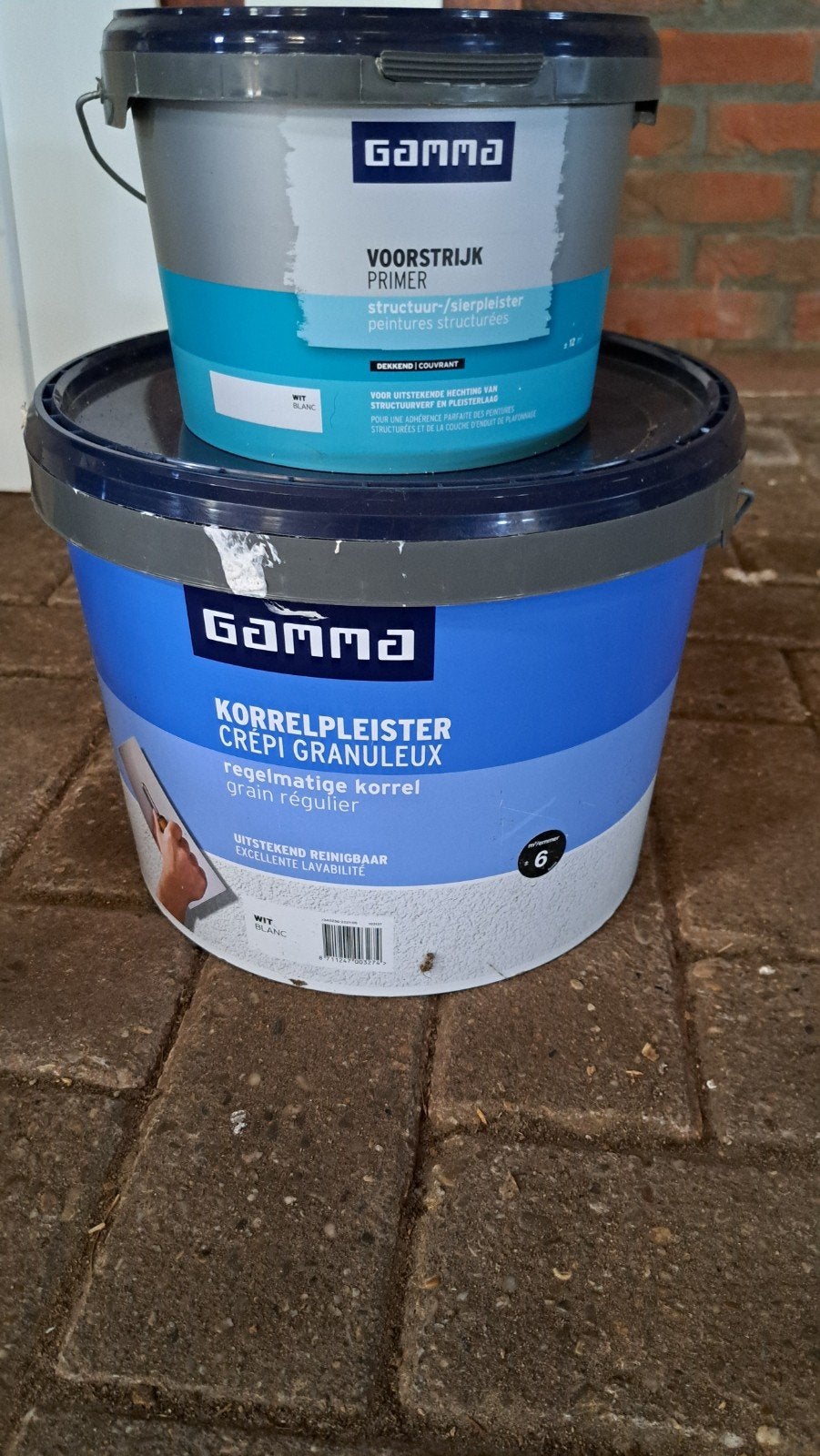 Korrelpleister en voorstrijk primer, 5 tot 10 liter, Ophalen, Zo goed als nieuw, Wit